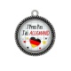 Pendentif Cabochon Argent -  j'peux pas j'ai allemand