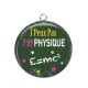 Pendentif Cabochon Argent -  j'peux pas j'ai physique