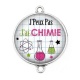 Connecteur Cabochon Argent - j'peux pas j'ai chimie