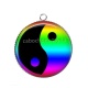 Pendentif Cabochon Argent - yin yang