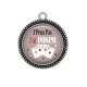 Pendentif Cabochon Argent - j'peux pas j'ai poker
