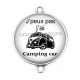 Connecteur Cabochon Argent - j'peux pas j'ai camping car
