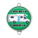 Connecteur Cabochon Argent -  j'peux pas j'ai camping car