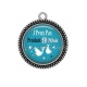 Pendentif Cabochon Argent - j'peux pas pendant 9 mois