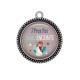 Pendentif Cabochon Argent - j'peux pas j'suis enceinte