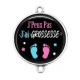 Connecteur Cabochon Argent - j'peux pas j'ai grossesse