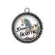 Pendentif Cabochon Argent - j'peux pas j'ai licorne
