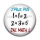 Cabochon Résine - j'peux pas j'ai math