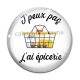 Cabochon Verre - peux pas j'ai épicerie