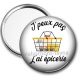 Miroir de poche - peux pas j'ai épicerie