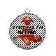 Pendentif Cabochon Argent - peux pas j'ai shopping