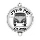 Connecteur Cabochon Argent - j'peux pas j'ai combi