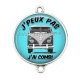 Connecteur Cabochon Argent - j'peux pas j'ai combi