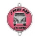 Connecteur Cabochon Argent - j'peux pas j'ai combi