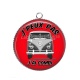 Pendentif Cabochon Argent - j'peux pas j'ai combi