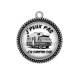 Pendentif Cabochon Argent - j'peux pas j'ai camping car