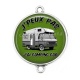 Connecteur Cabochon Argent - j'peux pas j'ai camping car