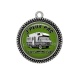 Pendentif Cabochon Argent - j'peux pas j'ai camping car