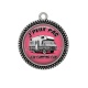 Pendentif Cabochon Argent - j'peux pas j'ai camping car