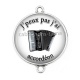 Connecteur Cabochon Argent - j'peux pas j'ai accordéon