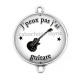 Connecteur Cabochon Argent - j'peux pas j'ai guitare