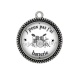 Pendentif Cabochon Argent - j'peux pas j'ai batterie