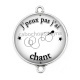 Connecteur Cabochon Argent - j'peux pas j'ai chant
