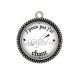 Pendentif Cabochon Argent - j'peux pas j'ai chant