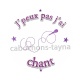 j'peux pas j'ai chant
