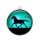 Pendentif Cabochon Argent - cheval
