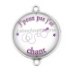 Connecteur Cabochon Argent - j'peux pas j'ai chant