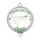 Connecteur Cabochon Argent - j'peux pas j'ai chant