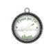 Pendentif Cabochon Argent - j'peux pas j'ai chant