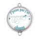Connecteur Cabochon Argent - j'peux pas j'ai chant