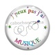 Cabochon Verre - j'peux pas j'ai musique