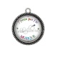 Pendentif Cabochon Argent - j'peux pas j'ai musique
