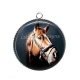 Pendentif Cabochon Argent - cheval