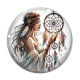 Cabochon Verre - la femme et le dreamcatcher