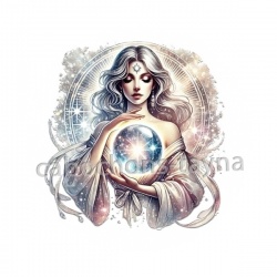 femme spirituel- cabochon verre ou résine, miroirs, porte clés