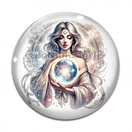 Cabochon Verre - femme spirituel