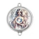 Connecteur Cabochon Argent - femme spirituel