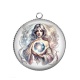 Pendentif Cabochon Argent - femme spirituel