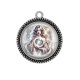 Pendentif Cabochon Argent - femme spirituel