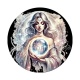 femme spirituel - cabochon verre ou résine, miroirs