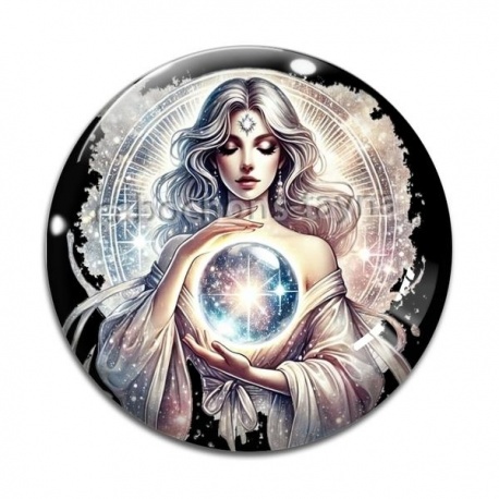 Cabochon Verre - femme spirituel