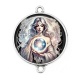 Connecteur Cabochon Argent - femme spirituel