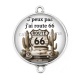 Connecteur Cabochon Argent - j'peux pas j'ai route 66