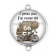 Connecteur Cabochon Argent - j'peux pas j'ai route 66