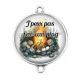 Connecteur Cabochon Argent - j'peux pas j'ai camping