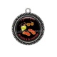 Pendentif Cabochon Argent - j'peux pas suis à la retraite